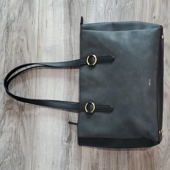 Relic by Fossil Joni handbag. Two tone black/gray - Picture 1 of 8